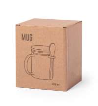 Кружка KIPAL, боросиликатное стекло, бамбук