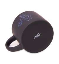 Кружка YASNA с покрытием SOFT-TOUCH, черный с синим, 310 мл, фарфор