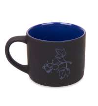 Кружка YASNA с покрытием SOFT-TOUCH, черный с синим, 310 мл, фарфор