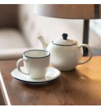 Чайник и чайная пара SEAWAVE  в упаковке, 200мл и 500мл, фарфор