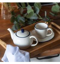 Чайник и чайная пара SEAWAVE  в упаковке, 200мл и 500мл, фарфор