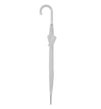 Зонт-трость с пластиковой ручкой, механический; белый; D=103 см; 100% полиэстер 190T