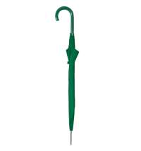 Зонт-трость с пластиковой ручкой, механический; зеленый; D=103 см; 100% полиэстер 190 T