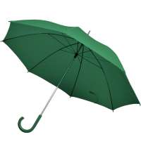 Зонт-трость с пластиковой ручкой, механический; зеленый; D=103 см; 100% полиэстер 190 T