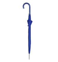 Зонт-трость с пластиковой ручкой, механический; синий; D=103 см; 100% полиэстер 190 T