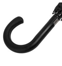 Зонт-трость CAMBRIDGE с ручкой soft-touch чёрный, полуавтомат, 100% полиэстер, пластик