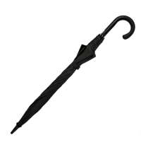 Зонт-трость CAMBRIDGE с ручкой soft-touch чёрный, полуавтомат, 100% полиэстер, пластик