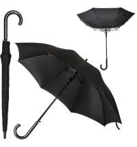 Зонт-трость ANTI WIND, пластиковая ручка, полуавтомат