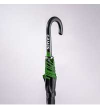 Зонт-трость BACK TO BLACK, пластиковая ручка, полуавтомат