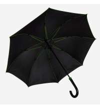 Зонт-трость BACK TO BLACK, пластиковая ручка, полуавтомат