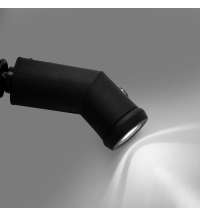 Зонт PRESTON складной с ручкой-фонариком, полуавтомат; черный; D=100 см; 100% полиэстер