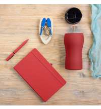 Набор подарочный SILKYWAY: термокружка, блокнот, ручка, коробка, стружка, красный