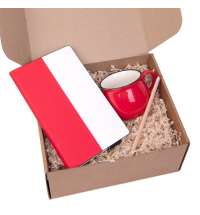 Подарочный набор LAST SUMMER: бизнес-блокнот, кружка, карандаш чернографитный, красный