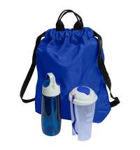 Набор подарочный FITKIT: бутылка для воды, контейнер для еды, рюкзак, синий