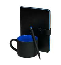 Набор подарочный DYNAMIC: кружка, ежедневник, ручка,  стружка, коробка, черный/синий
