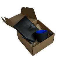 Набор подарочный DYNAMIC: кружка, ежедневник, ручка,  стружка, коробка, черный/синий