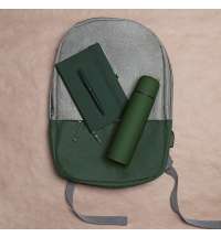 Набор подарочный HIKER: ежедневник, ручка, термос, рюкзак, зеленый