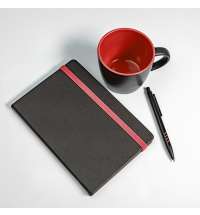 Набор подарочный HYPER: кружка, ежедневник, ручка; черный/красный