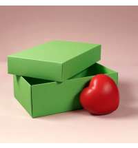 Коробка картонная, "COLOR" 11,5*6*17 см; зеленый