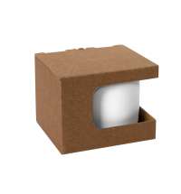 Коробка для кружек 23504, 26701, размер 12,3х10,0х9,2 см, микрогофрокартон, коричневый