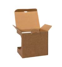 Коробка для кружек 27700, 27601, 23505, 27602 размер 11,8 х 9,0 х 10,8 см, микрогофрок., коричневый