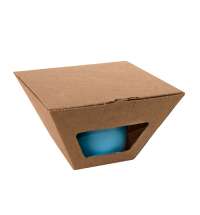 Коробка для чайных пар 27600, 27800, 25703 с двумя вставками, 17,2х10,94х8,2 см,  микрогофр., корич.