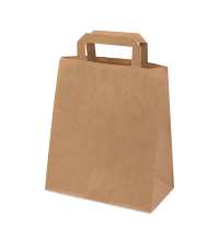 Пакет бумажный QUADRATA M, крафт, плотность 80 г/м2, 28 х 24 х 14 cм