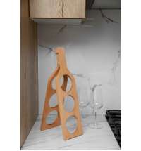 Подставка под винные бутылки (бутылка), 13*46,5*2,5см, бук