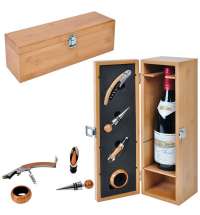 Футляр для бутылки с винными принадлежностями (4 предмета)