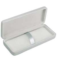 Футляр для 1-2 ручек, серебристый, PU-материал