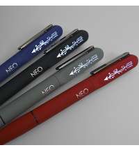 Ручка шариковая NEO с подсветкой после гравировки, soft touch