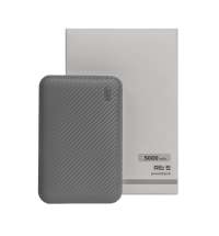 Универсальный аккумулятор Rib 5 (5000 мАч), серый, 9,8х6.3х1,4 см