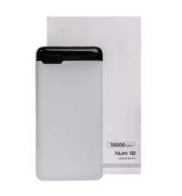 Универсальный аккумулятор Num 10 (10000 мАч), белый, 13,9х6.9х1,4 см