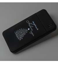 Универсальный аккумулятор Flash 5 (5000 мАч) с подсветкой и soft touch, синий, 9,8х6.3х1,3 см