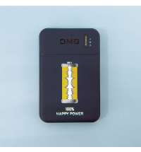 Универсальный аккумулятор Flash 5 (5000 мАч) с подсветкой и soft touch, синий, 9,8х6.3х1,3 см