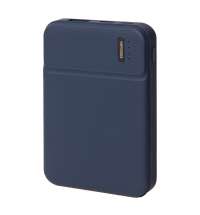 Универсальный аккумулятор Flash 5 (5000 мАч) с подсветкой и soft touch, синий, 9,8х6.3х1,3 см