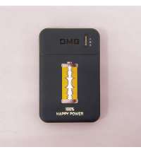 Универсальный аккумулятор Flash 5 (5000 мАч) с подсветкой и soft touch, черный, 9,8х6.3х1,3 см