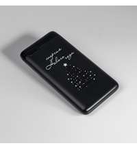 Универсальный аккумулятор Flash 5 (5000 мАч) с подсветкой и soft touch, черный, 9,8х6.3х1,3 см