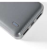 Универсальный аккумулятор Rib 20 (20000 мАч), серый, 14,1х6.9х2,8 см