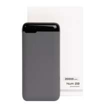 Универсальный аккумулятор Num 20 (20000 мАч), серый, 14,6х7.0х2,75 см
