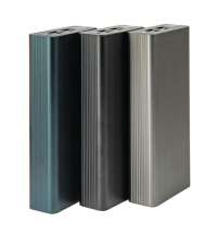 Универсальный аккумулятор Iron line 20 (20000 мАч), металл, синий, 14,7х6.6х2,7 см