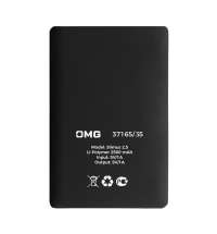 Универсальный аккумулятор Slimus 2.5 (2500 мАч), черный, 9,6х6.2х0,66 см