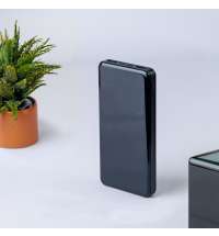 Универсальный аккумулятор Sleek 10 (10000 мАч), черный, 14х6.8х1,5 см