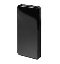 Универсальный аккумулятор Sleek 10 (10000 мАч), черный, 14х6.8х1,5 см