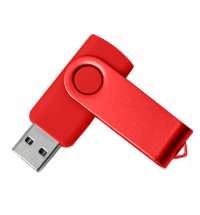 USB flash-карта DOT (16Гб), красный, 5,8х2х1,1см, пластик, металл