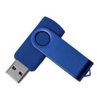 USB flash-карта DOT (16Гб), синий, 5,8х2х1,1см, пластик, металл