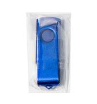USB flash-карта DOT (16Гб), синий, 5,8х2х1,1см, пластик, металл