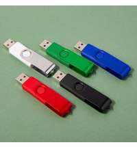 USB flash-карта DOT (16Гб), синий, 5,8х2х1,1см, пластик, металл
