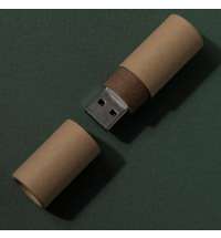 USB flash-карта TUBE (8Гб), натуральная, 6,0х1,7х1,7 см, картон