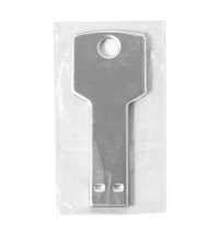 USB flash-карта KEY (8Гб), серебристая, 5,7х2,4х0,3 см, металл